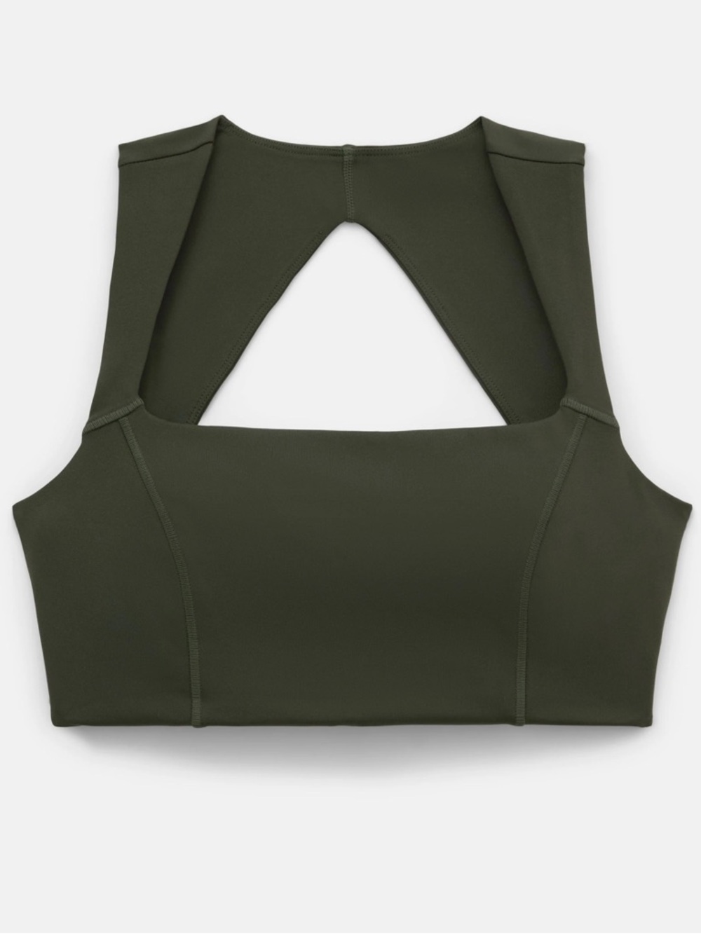 Girlfriend Collective Natalie Seamed Bra in Terrace (dark green) size XL